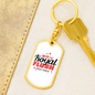 I Won The Flush Gambler Keychain Stainless Steel or 18k Gold Dog Tag Keyring-Express Your Love Gifts