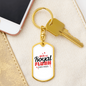 I Won The Flush Gambler Keychain Stainless Steel or 18k Gold Dog Tag Keyring-Express Your Love Gifts