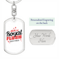 I Won The Flush Gambler Keychain Stainless Steel or 18k Gold Dog Tag Keyring-Express Your Love Gifts