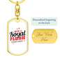 I Won The Flush Gambler Keychain Stainless Steel or 18k Gold Dog Tag Keyring-Express Your Love Gifts