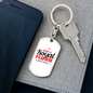 I Won The Flush Gambler Keychain Stainless Steel or 18k Gold Dog Tag Keyring-Express Your Love Gifts
