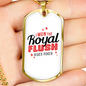 I Won The Flush Gambler Necklace Stainless Steel or 18k Gold Dog Tag 24-Express Your Love Gifts