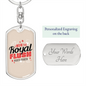 I Won The Royal Flush Gambler Keychain Stainless Steel or 18k Gold Dog Tag Keyring-Express Your Love Gifts