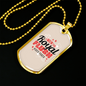 I Won The Royal Flush Gambler Necklace Stainless Steel or 18k Gold Dog Tag 24" Chain-Express Your Love Gifts