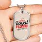 I Won The Royal Flush Gambler Necklace Stainless Steel or 18k Gold Dog Tag 24" Chain-Express Your Love Gifts