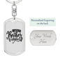I Would Rather Be Fishing Keychain Stainless Steel or 18k Gold Dog Tag Keyring-Express Your Love Gifts