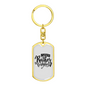 I Would Rather Be Fishing Keychain Stainless Steel or 18k Gold Dog Tag Keyring-Express Your Love Gifts