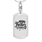 I Would Rather Be Fishing Keychain Stainless Steel or 18k Gold Dog Tag Keyring-Express Your Love Gifts