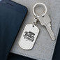 I Would Rather Be Fishing Keychain Stainless Steel or 18k Gold Dog Tag Keyring-Express Your Love Gifts