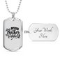 I Would Rather Be Fishing Necklace Stainless Steel or 18k Gold Dog Tag 24" Chain-Express Your Love Gifts
