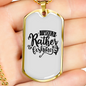 I Would Rather Be Fishing Necklace Stainless Steel or 18k Gold Dog Tag 24" Chain-Express Your Love Gifts