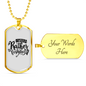 I Would Rather Be Fishing Necklace Stainless Steel or 18k Gold Dog Tag 24" Chain-Express Your Love Gifts