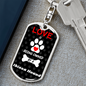 Ibizan Hound Keychain Stainless Steel or 18k Gold Dog Tag Keyring-Express Your Love Gifts