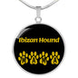 Ibizan Hound Mama Circle Necklace Stainless Steel or 18k Gold 18-22" Dog Owner Lover-Express Your Love Gifts
