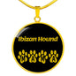 Ibizan Hound Mama Circle Necklace Stainless Steel or 18k Gold 18-22" Dog Owner Lover-Express Your Love Gifts