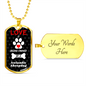 Icelandic Sheepdog Love Is Stainless Steel or 18k Gold Dog Tag 24" Chain-Express Your Love Gifts