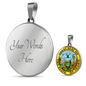 Idaho State Seal Necklace Circle Pendant Stainless Steel or 18k Gold 18-22"-Express Your Love Gifts