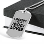Identify as a Dog Lover Necklace Stainless Steel or 18k Gold Dog Tag 24" Chain-Express Your Love Gifts