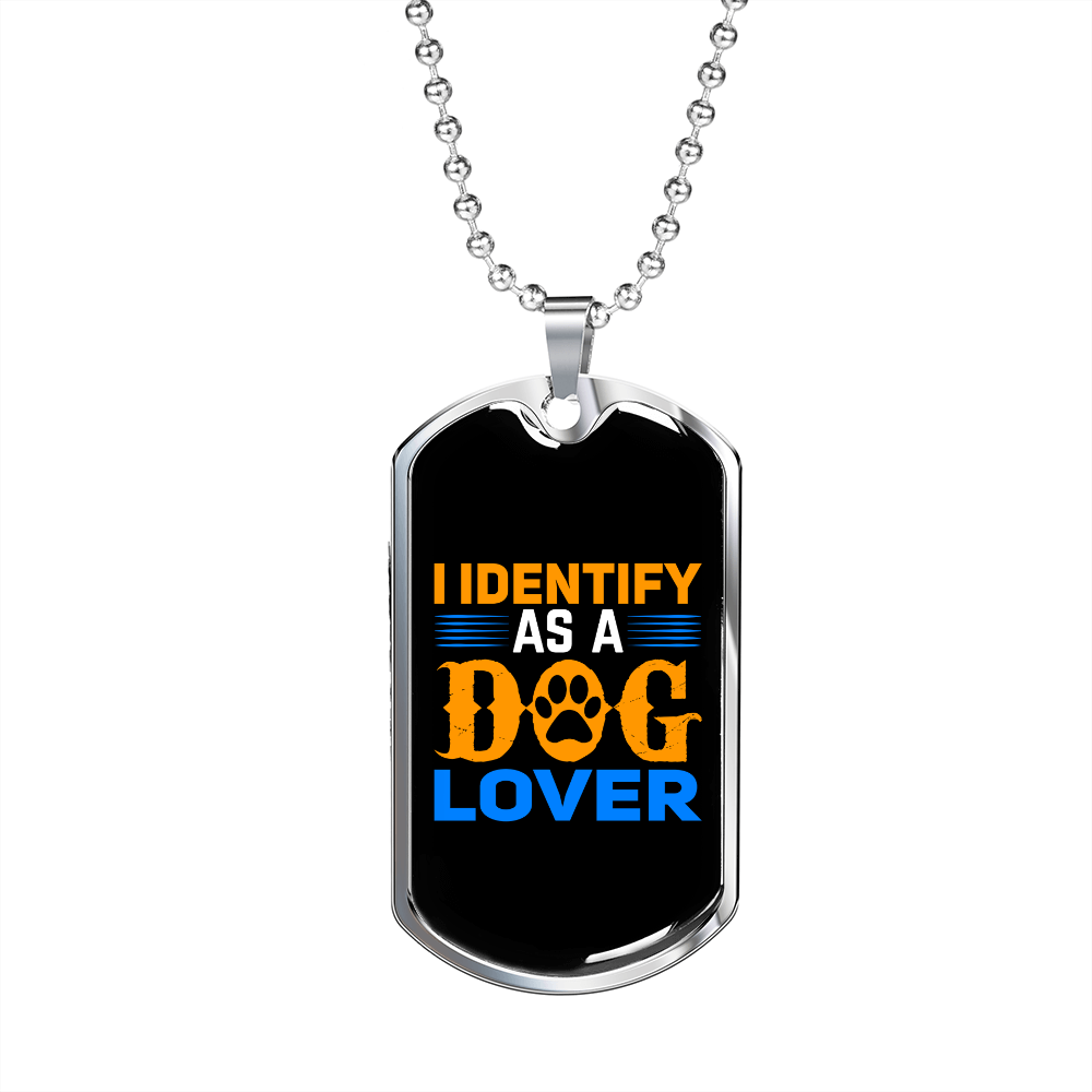 Identify Stainless Steel or 18k Gold Dog Tag 24" Chain-Express Your Love Gifts