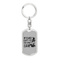If Dad Can'T Fix Swivel Keychain Woodworker Dog Tag Stainless Steel or 18k Gold-Express Your Love Gifts