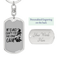 If Dad Can'T Fix Swivel Keychain Woodworker Dog Tag Stainless Steel or 18k Gold-Express Your Love Gifts