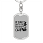 If Dad Can'T Fix Swivel Keychain Woodworker Dog Tag Stainless Steel or 18k Gold-Express Your Love Gifts