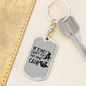 If Dad Can'T Fix Swivel Keychain Woodworker Dog Tag Stainless Steel or 18k Gold-Express Your Love Gifts