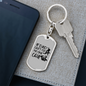 If Dad Can'T Fix Swivel Keychain Woodworker Dog Tag Stainless Steel or 18k Gold-Express Your Love Gifts