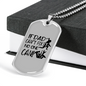 If Dad Can'T Fix Woodworker Dog Tag Stainless Steel or 18k Gold W 24"-Express Your Love Gifts