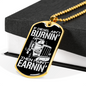 If Diesel Ain'T Burnin' Dog Tag Stainless Steel or 18k Gold 24" Chain-Express Your Love Gifts