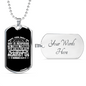 If God Is For Us Christian Necklace Stainless Steel or 18k Gold Dog Tag 24" Chain-Express Your Love Gifts