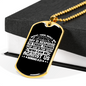 If God Is For Us Christian Necklace Stainless Steel or 18k Gold Dog Tag 24" Chain-Express Your Love Gifts