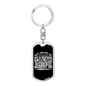If God Is For Us Romans 8:31 Keychain Stainless Steel or 18k Gold Dog Tag Keyring-Express Your Love Gifts