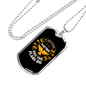 If God Is Your Partner Christian Necklace Stainless Steel or 18k Gold Dog Tag 24" Chain-Express Your Love Gifts