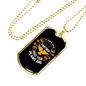 If God Is Your Partner Christian Necklace Stainless Steel or 18k Gold Dog Tag 24" Chain-Express Your Love Gifts