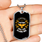 If God Is Your Partner Christian Necklace Stainless Steel or 18k Gold Dog Tag 24" Chain-Express Your Love Gifts