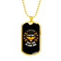 If God Is Your Partner Christian Necklace Stainless Steel or 18k Gold Dog Tag 24" Chain-Express Your Love Gifts