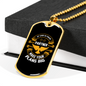 If God Is Your Partner Christian Necklace Stainless Steel or 18k Gold Dog Tag 24" Chain-Express Your Love Gifts