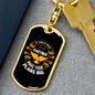 If God Is Your Partner Keychain Stainless Steel or 18k Gold Dog Tag Keyring-Express Your Love Gifts