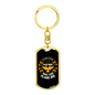 If God Is Your Partner Keychain Stainless Steel or 18k Gold Dog Tag Keyring-Express Your Love Gifts