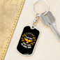 If God Is Your Partner Keychain Stainless Steel or 18k Gold Dog Tag Keyring-Express Your Love Gifts