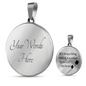If I Did Anything Necklace Circle Pendant Stainless Steel or 18k Gold 18-22-Express Your Love Gifts