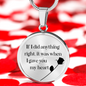 If I Did Anything Necklace Circle Pendant Stainless Steel or 18k Gold 18-22-Express Your Love Gifts