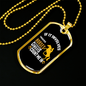 If It Involves Horses Count Me In Horse Necklace Stainless Steel or 18k Gold Dog Tag 24" Chain-Express Your Love Gifts
