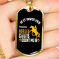 If It Involves Horses Count Me In Horse Necklace Stainless Steel or 18k Gold Dog Tag 24" Chain-Express Your Love Gifts