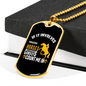 If It Involves Horses Count Me In Horse Necklace Stainless Steel or 18k Gold Dog Tag 24" Chain-Express Your Love Gifts