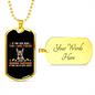 If You Can Read Necklace Stainless Steel or 18k Gold Dog Tag 24" Chain-Express Your Love Gifts