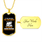 If You Can Read This Necklace Stainless Steel or 18k Gold Dog Tag 24" Chain-Express Your Love Gifts