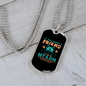 If You Want a Friend Blue Necklace Stainless Steel or 18k Gold Dog Tag 24" Chain-Express Your Love Gifts