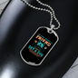 If You Want a Friend Blue Necklace Stainless Steel or 18k Gold Dog Tag 24" Chain-Express Your Love Gifts